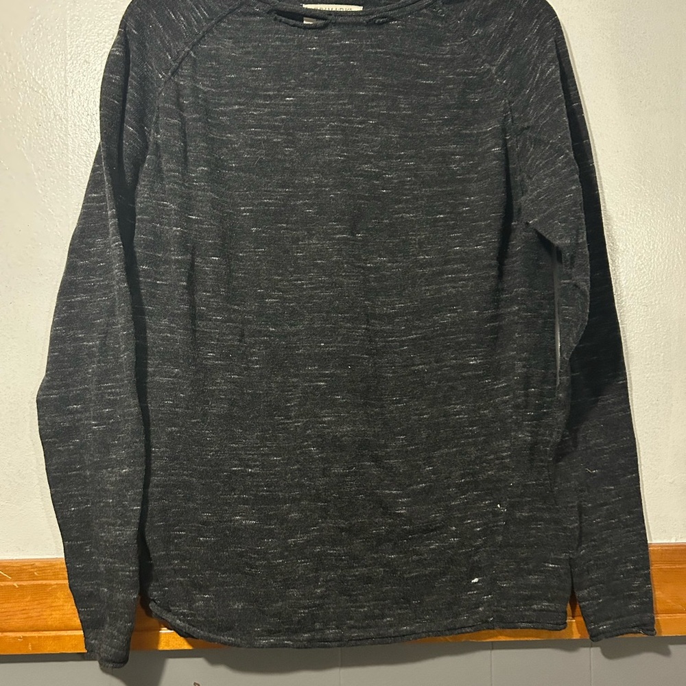 Primark Men's Dark Heather Gray Long-Sleeve Crew Sweatshirt
